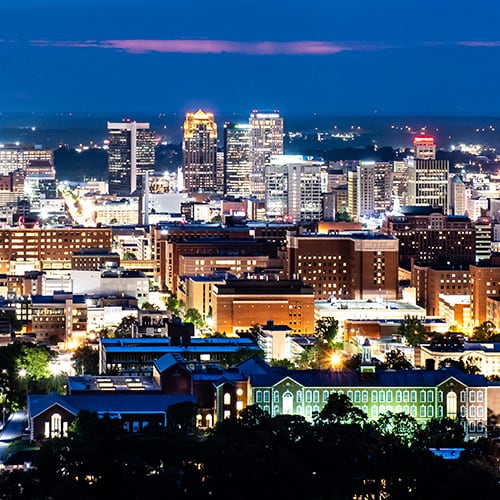 Birmingham skyline.