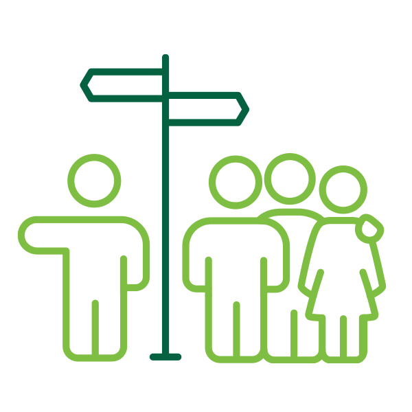 Family on tour illustration.