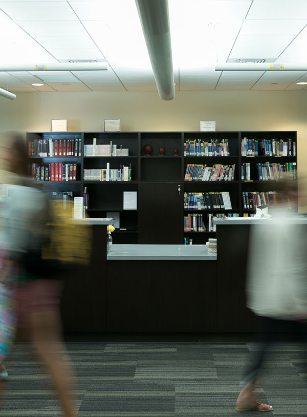 Students in library