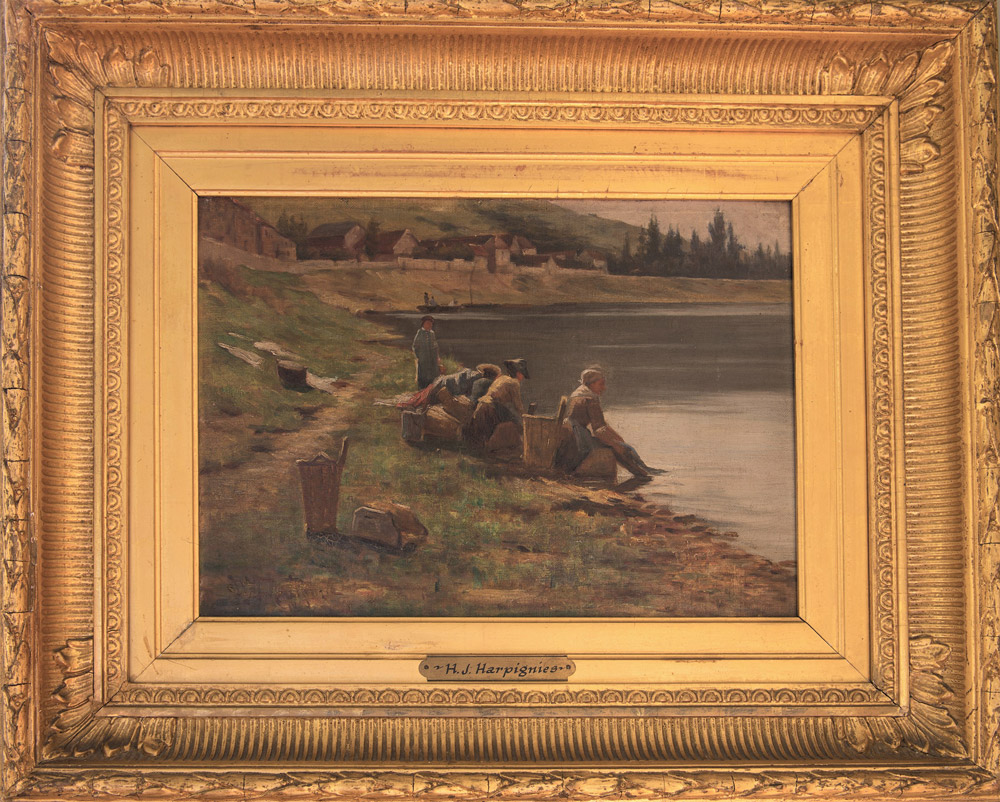 Les Lavueses by Henri Joseph Harpignies