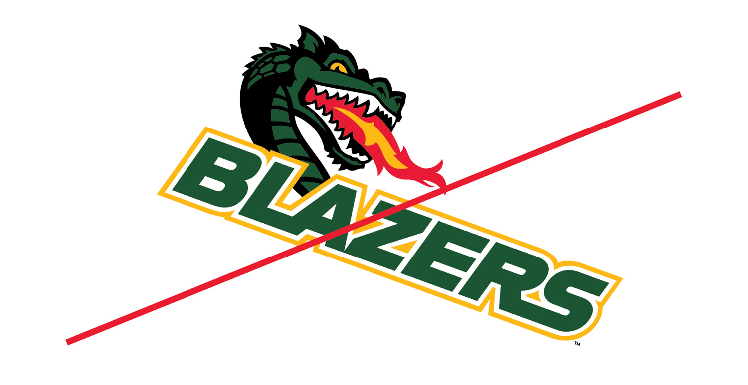 Graphic showing Blaze with Blazers Inappropriate Use 2