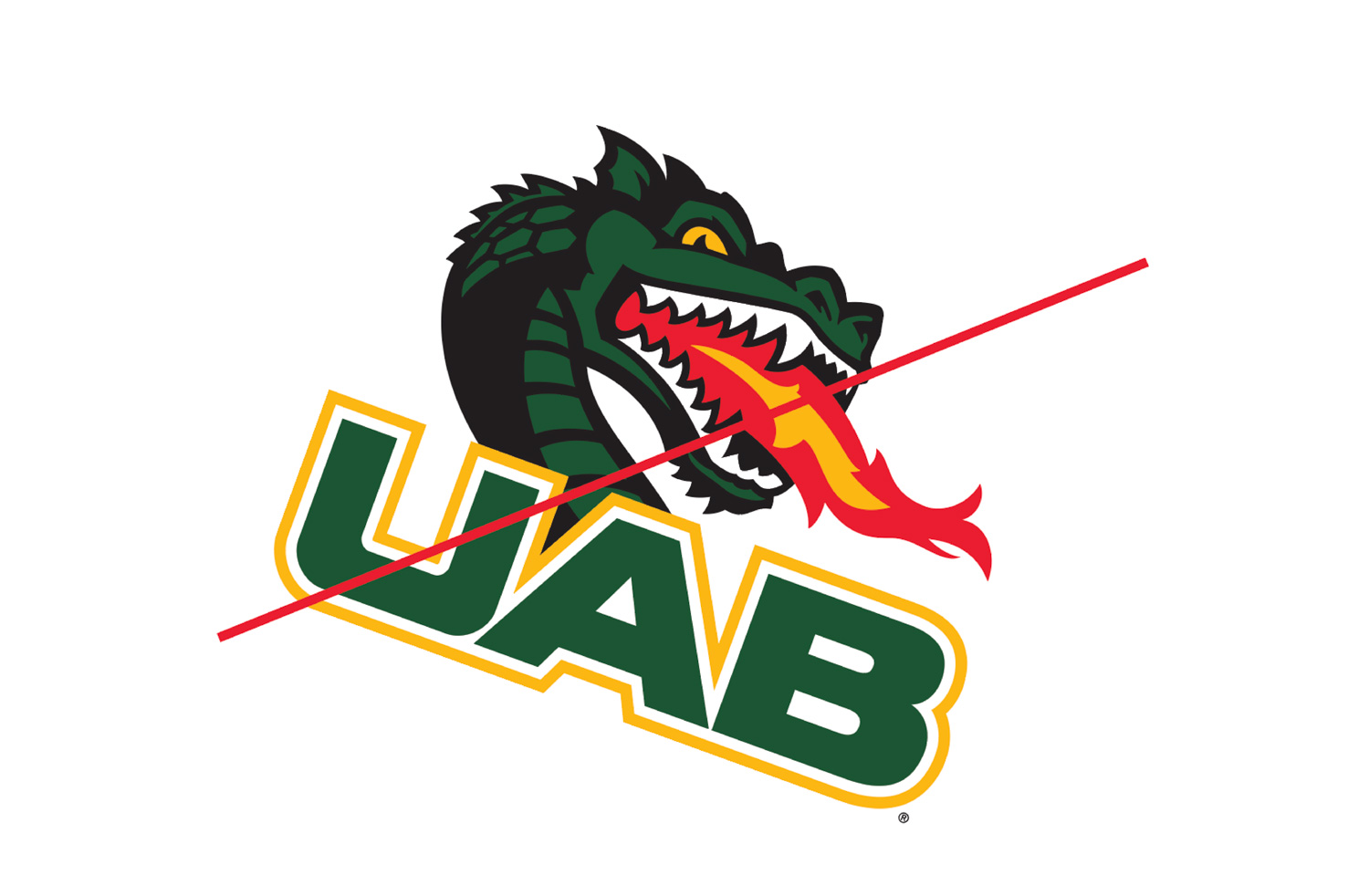 Graphic showing Blaze+UAB logo Inappropriate Use 2