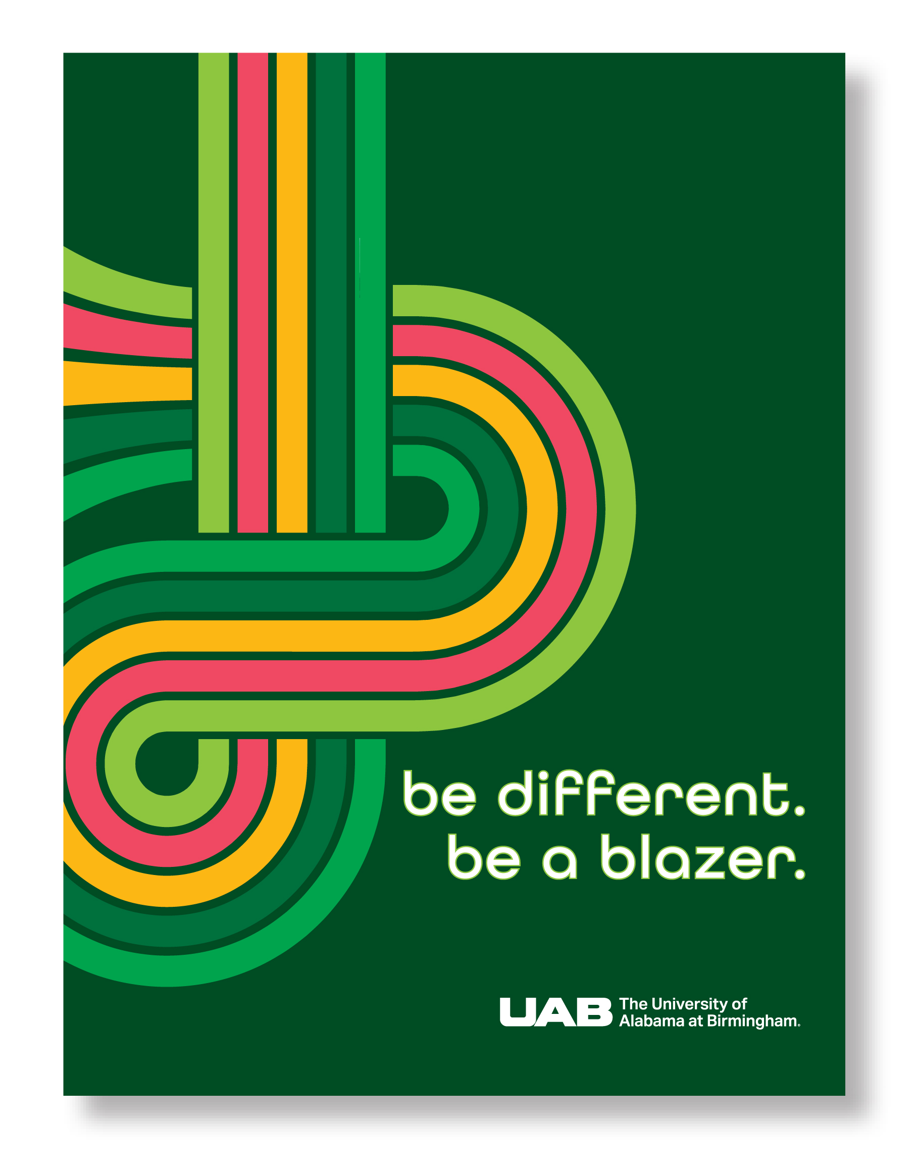 Graphic showing the use of core university logo