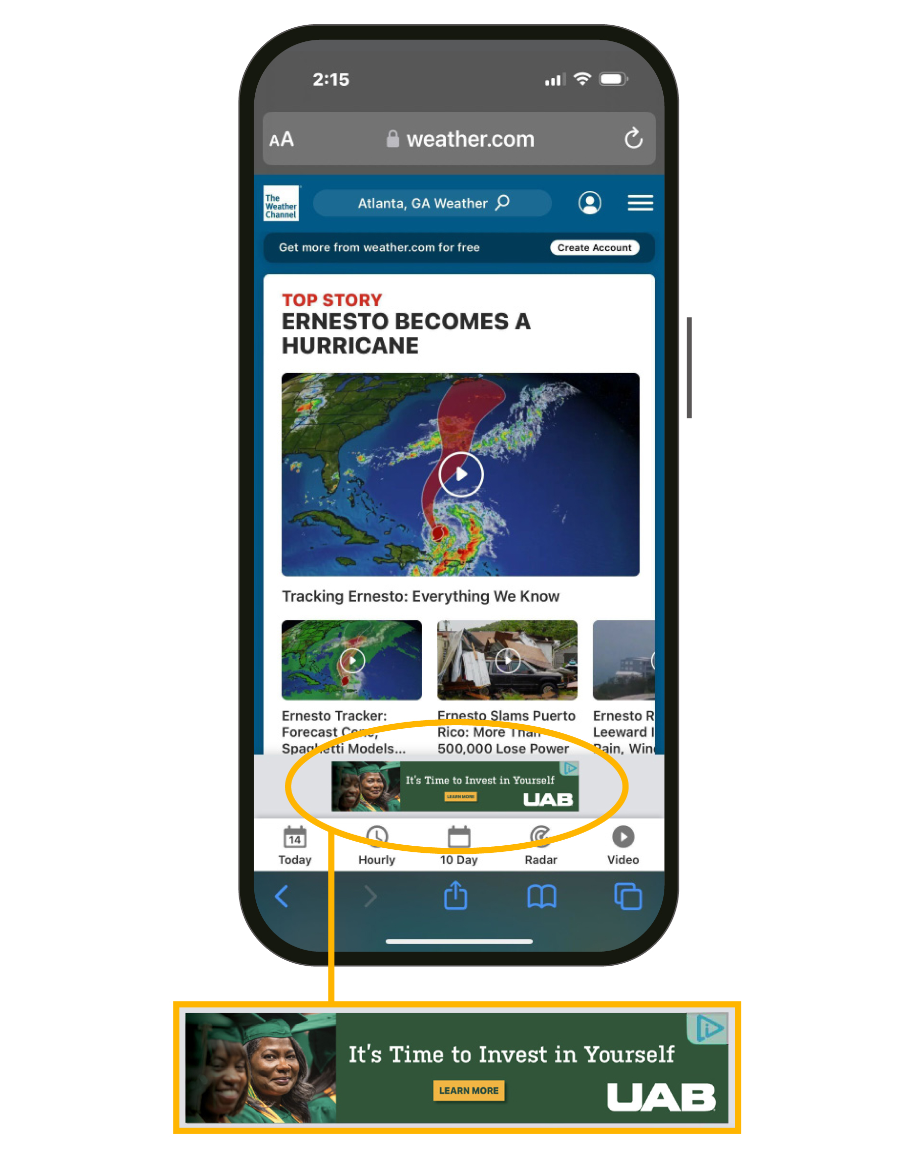 Graphic showing the use of monogram on a limited space