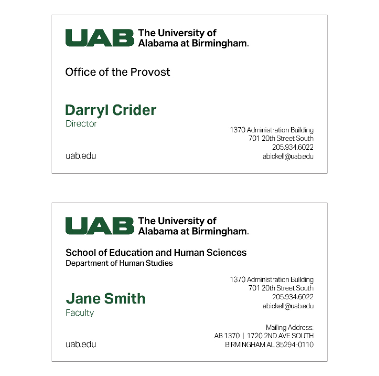 Graphic showing logo usage on bussiness cards