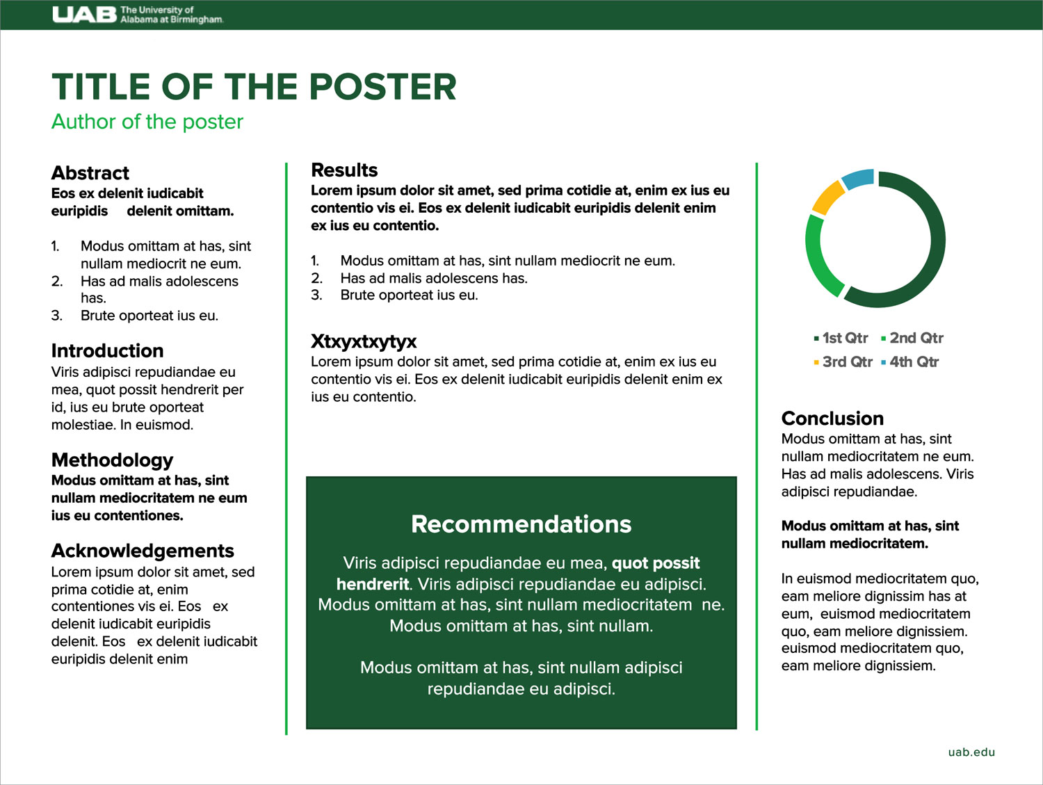 Graphic showing official poster presentation template