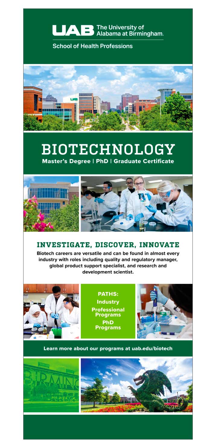 Graphic showing Lockup Logo usage on banners example 2