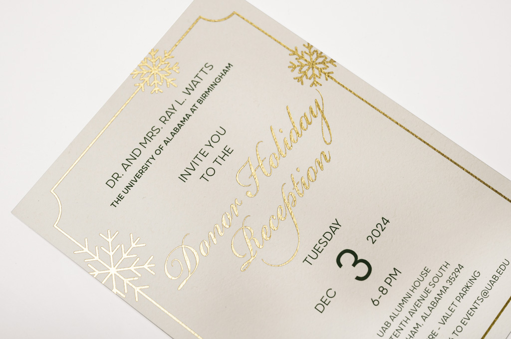 Graphic showing Metallic Foil Stamp Invitation