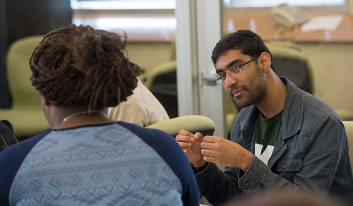 UAB Teach tutor instructing a student.