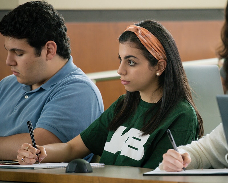 Students in a classroom.