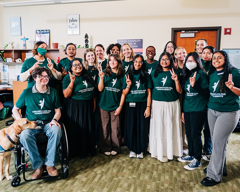 Group picture of Human Rights Lab students