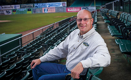 David Brewer at Rickwood Field. 