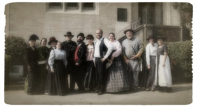 Dobrinsky and other volunteers at an Oak Hill Cemetery living history event.