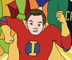 Cartoon of Jihn Griro.