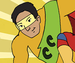 iartoons a superhero.