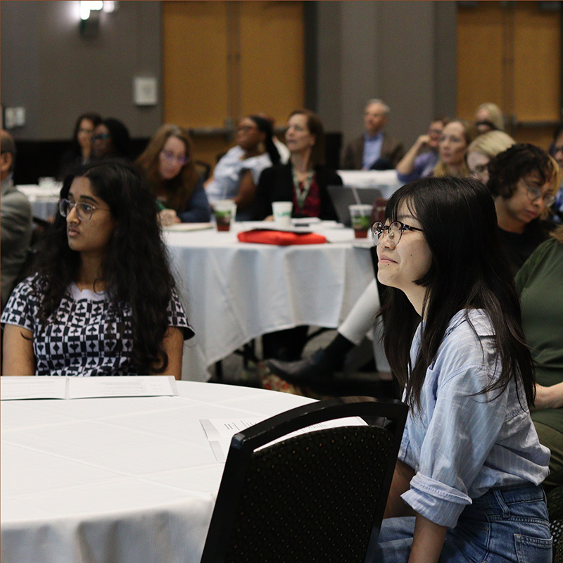 Attendees listening to panelists.
