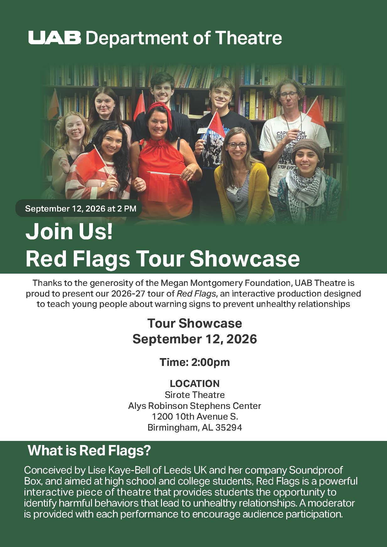 Red Flag Tour Showcase Flyer