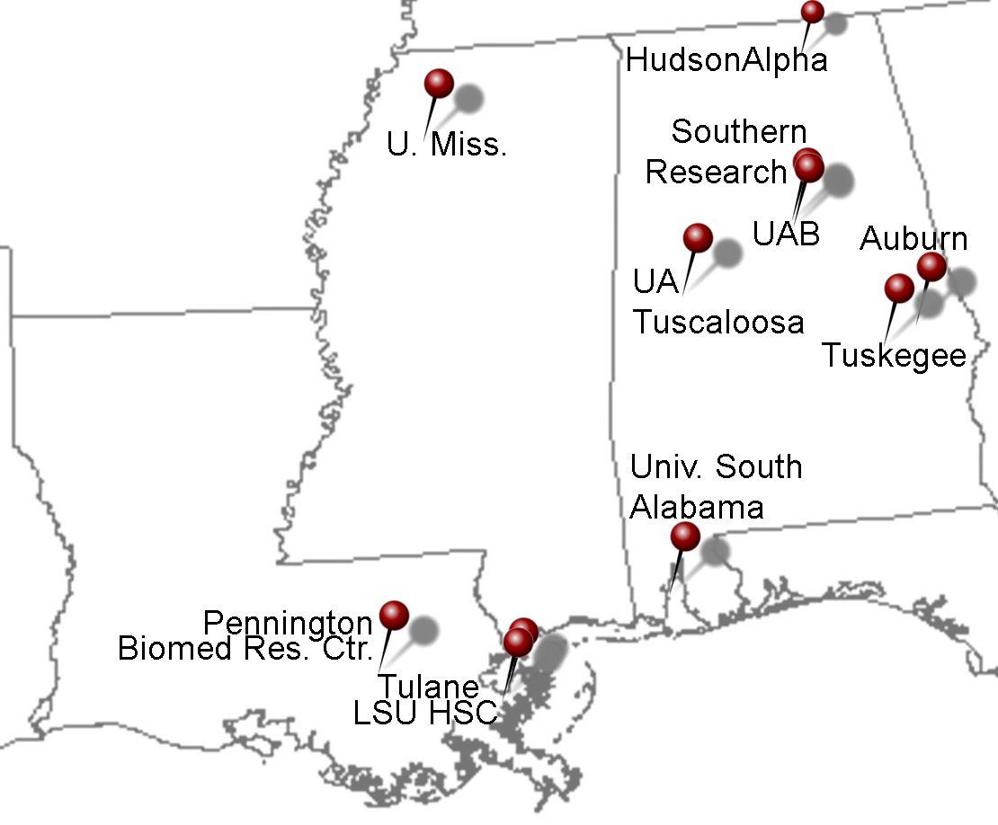 map of southeast usa partners