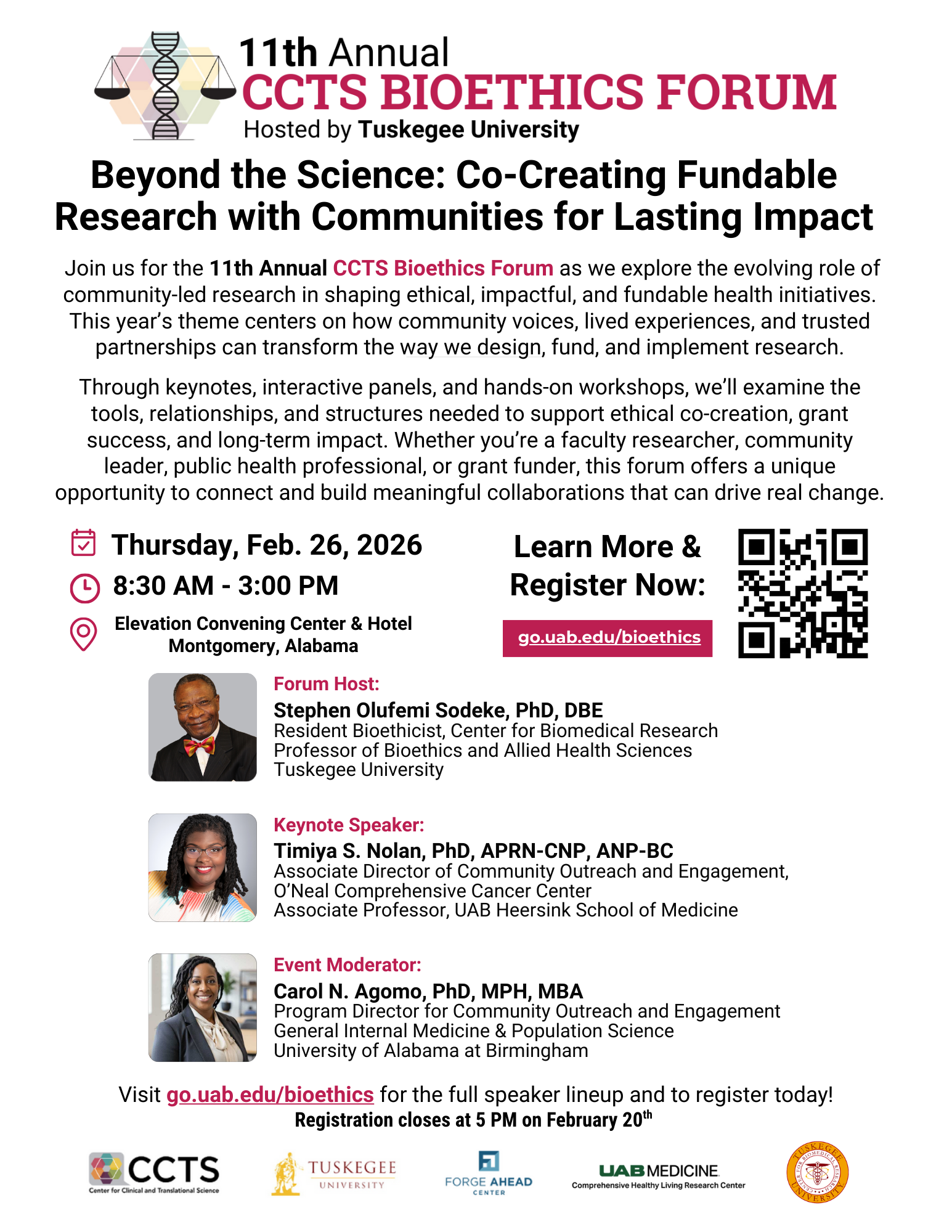 2026 Bioethics Forum Flyer