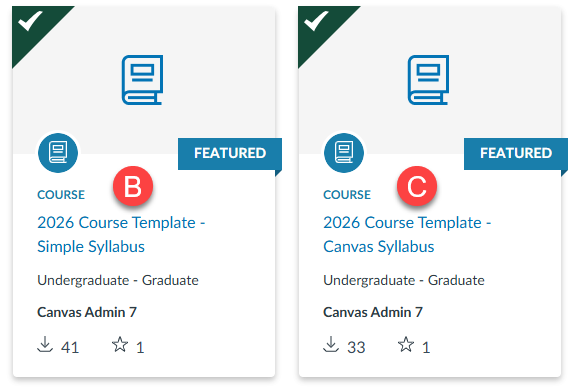 Course templates