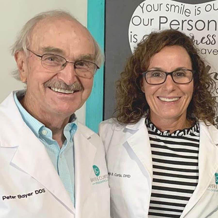 Dr. Leigh Bayer Curtis with her father, Dr. Peter Bayer
