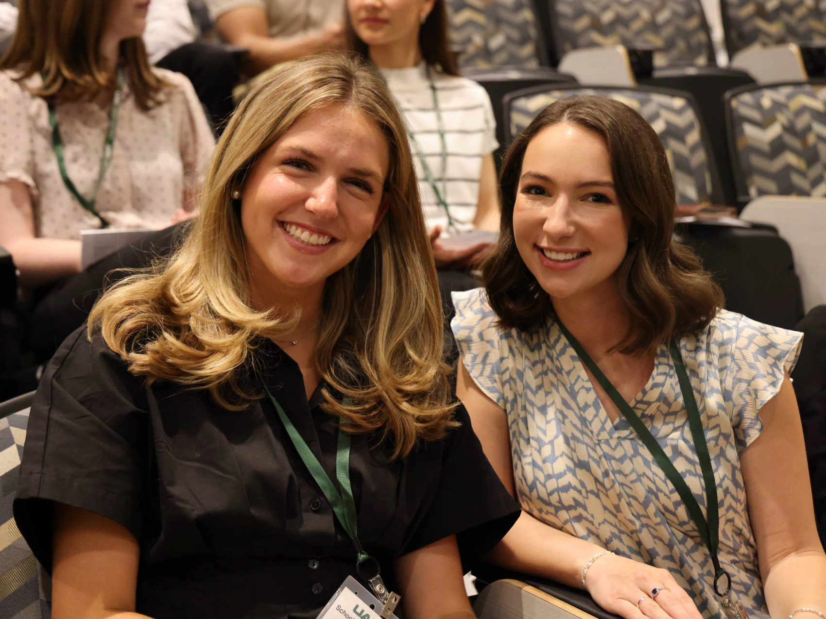 Two incoming D1 students participating in activities and orientation on Welcome Day