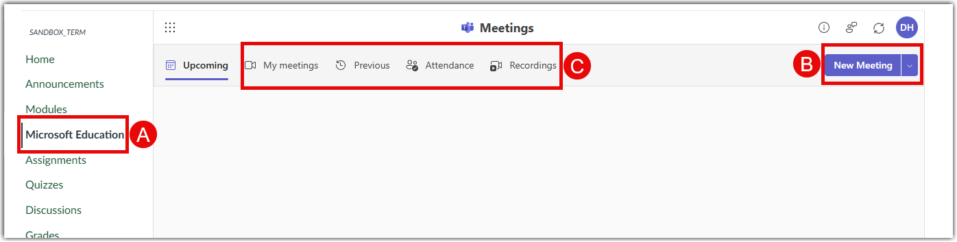 New Meeting Options