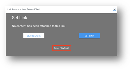 Screenshot of PlayPosit user navigation pane. 