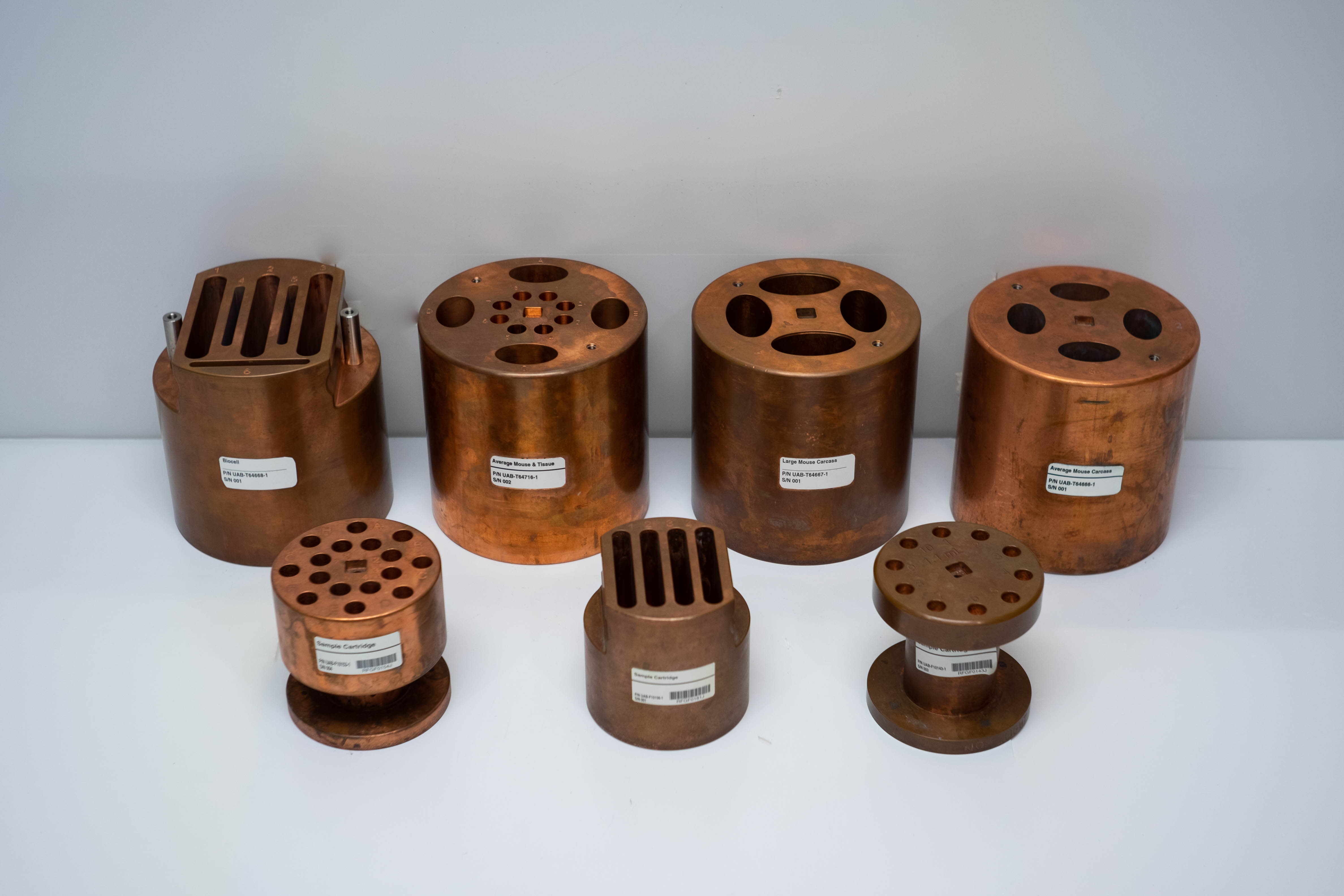 Sample Cartridges made of solid copper