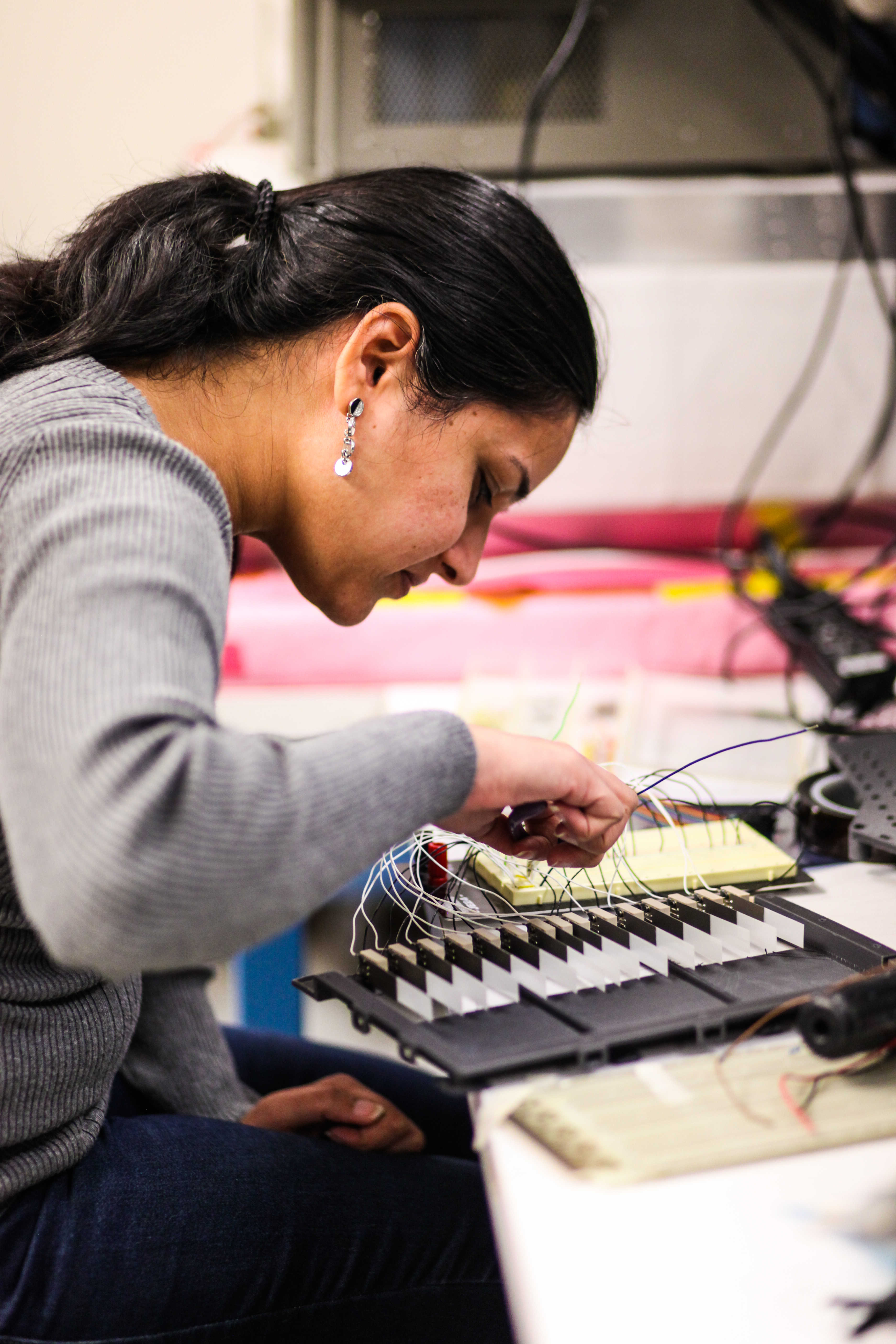Electrical Engineer working on a sub-assembly
