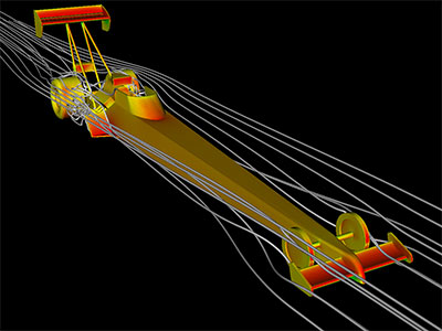Drag racer streamlines.