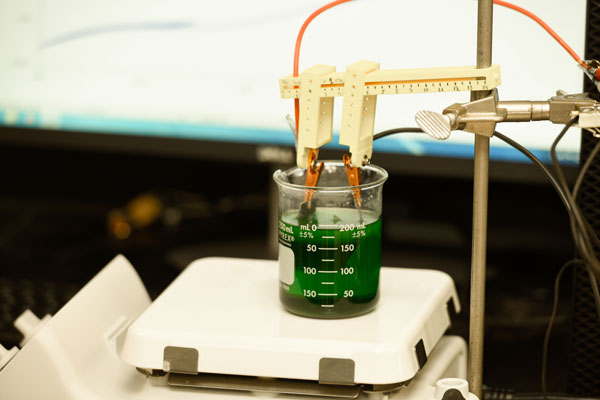 Experiment with liquid in a beaker.