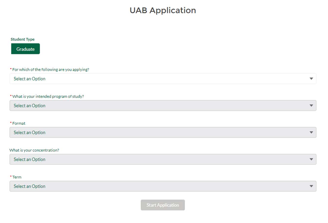 Application Dashboard