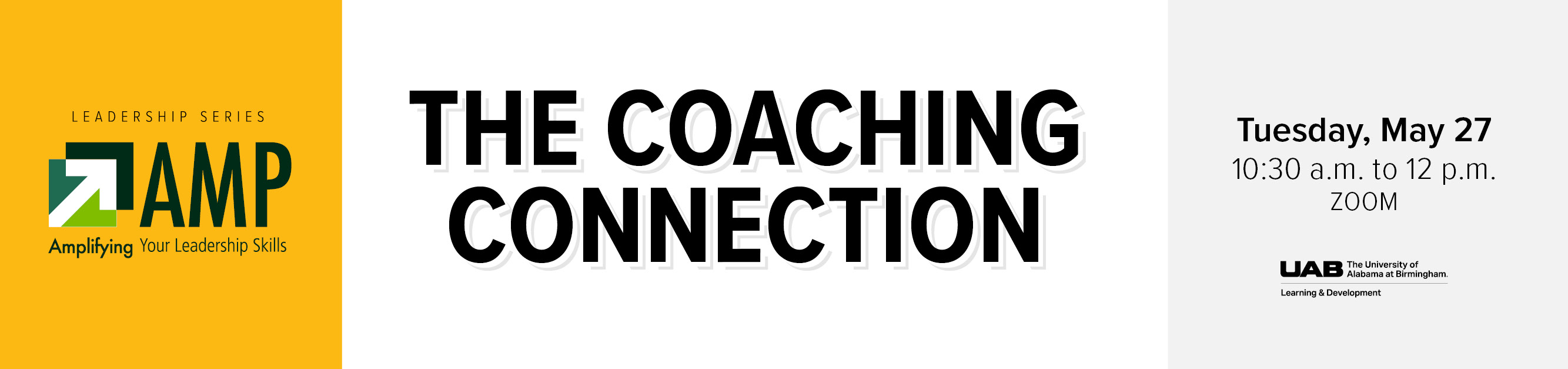 Register for AMP: Coaching Others,  Tuesday, May 27, 2025 from 10:30 a.m. to 12 p.m., ZOOM