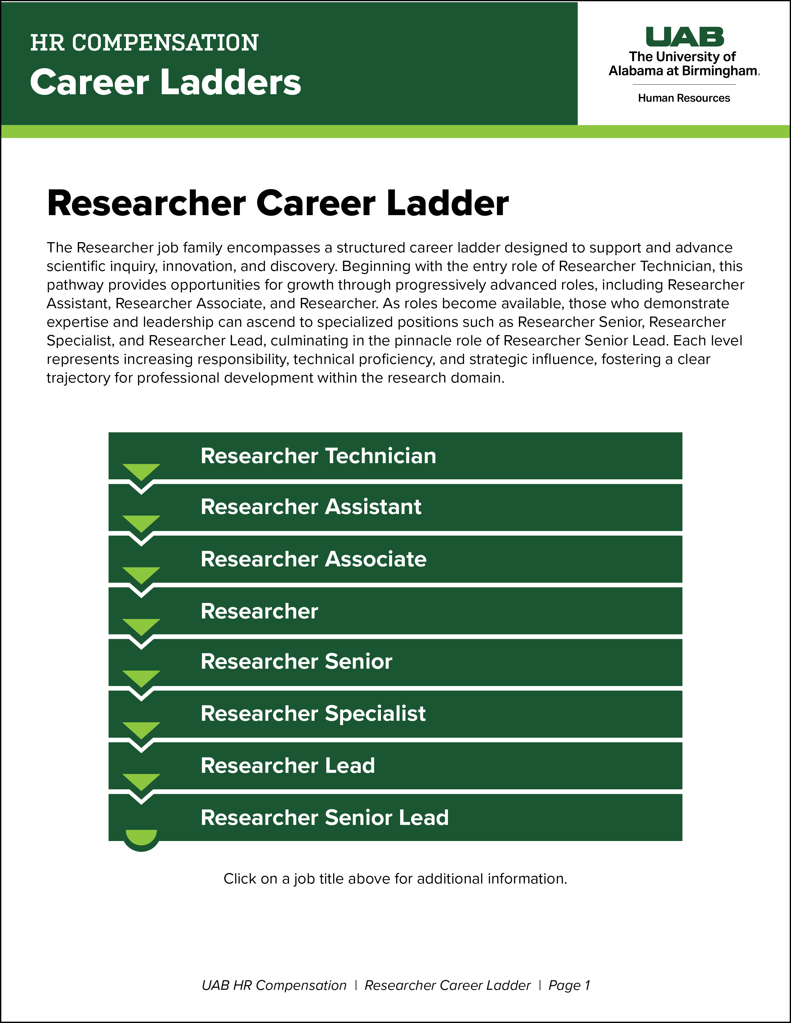 Researcher Career Ladder