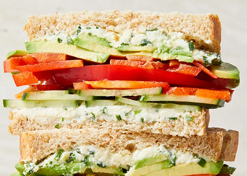 Loaded Cucumber Sandwich