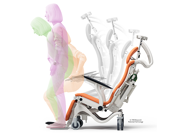 A rendering of TPM Research's Care Continuum Chair.