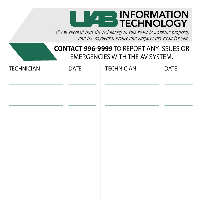 Quality assurance cards in classrooms