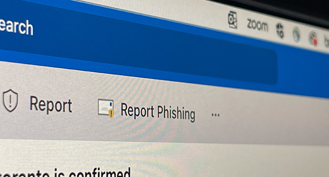 Report a phish quickly with Outlook button