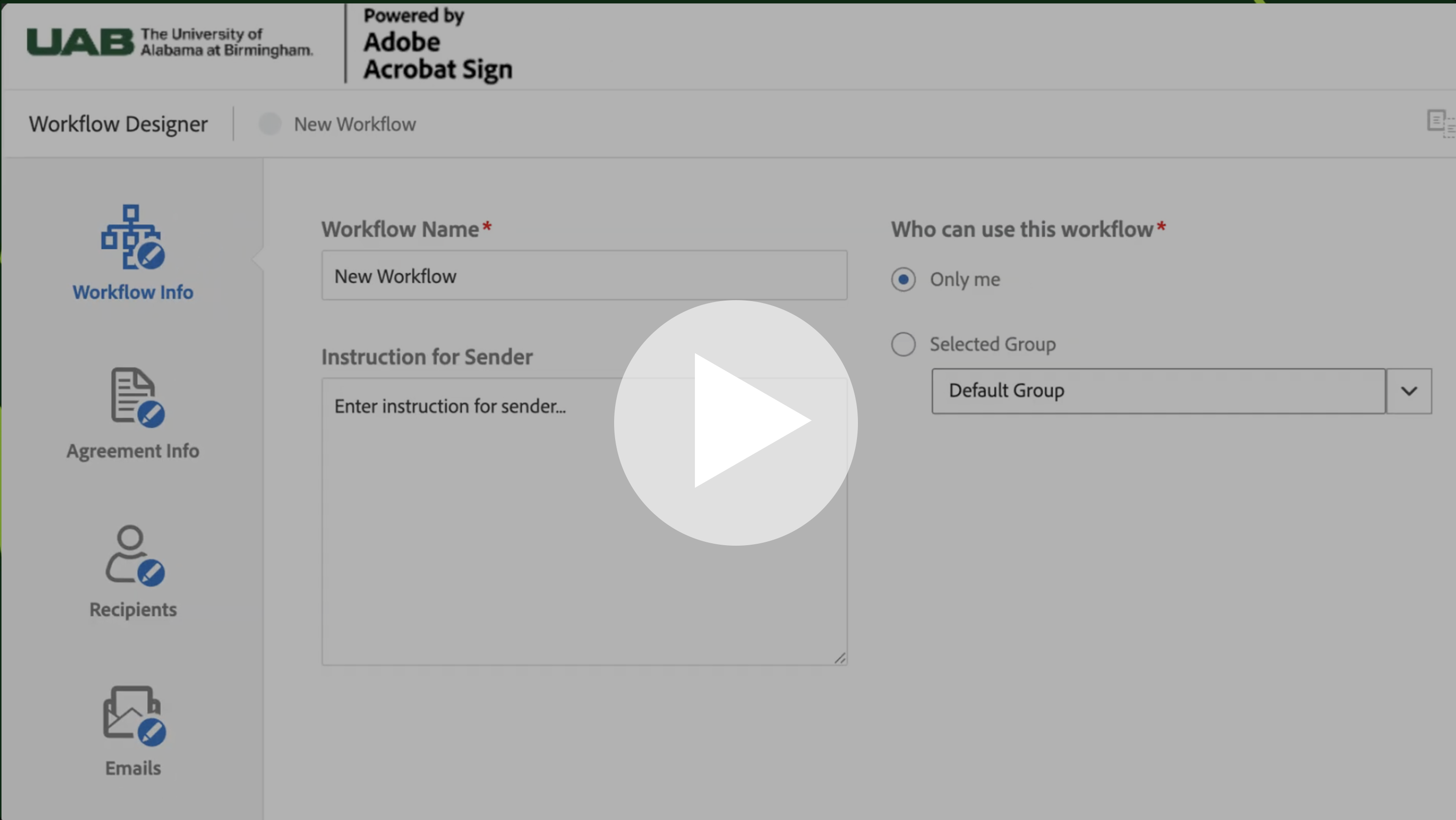 Adobe Sign workflow basics video