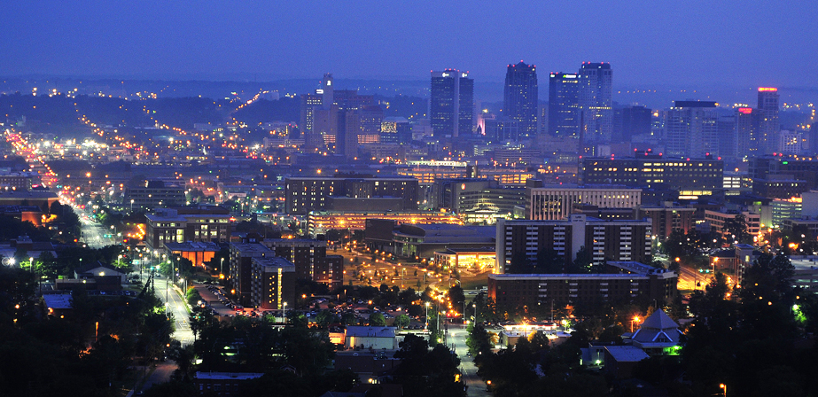 uab campus night shot