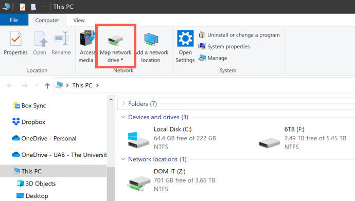 Map network drive