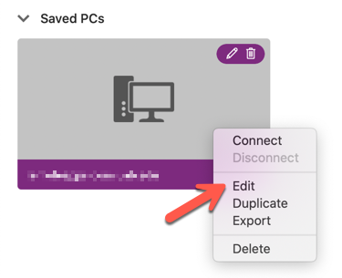 Editing your computer in Remote Desktop