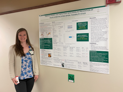 Anastasia Smith presenting her research poster