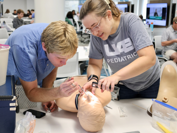 Students in a hands-on workshop during Primary Care Week