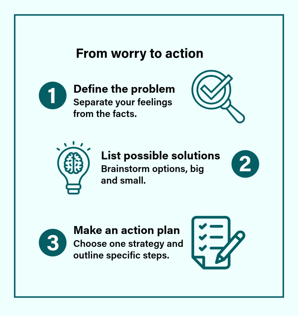 Steps to take reduce anxiety - from worry to action