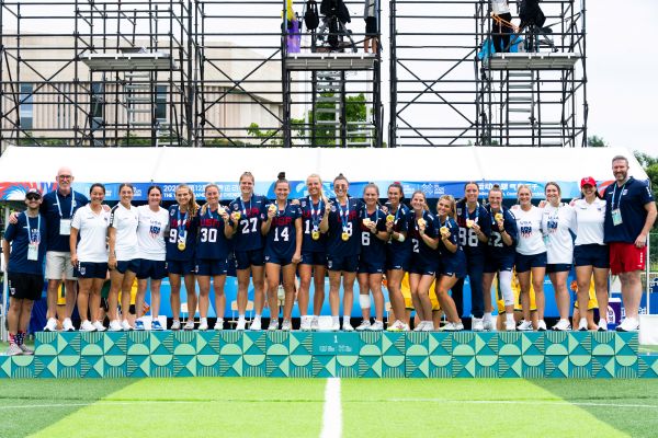McKeag with the USA Women's Lacrosse Sixes Team