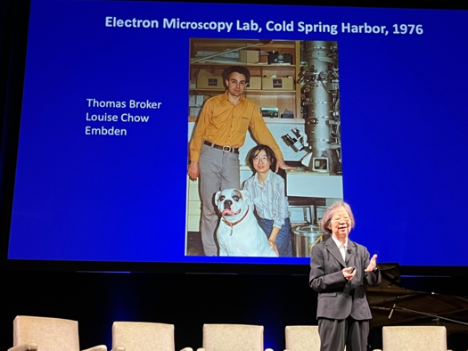 Chow presenting at the ceremony.
