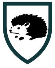 Crest logo of a hedgehog.