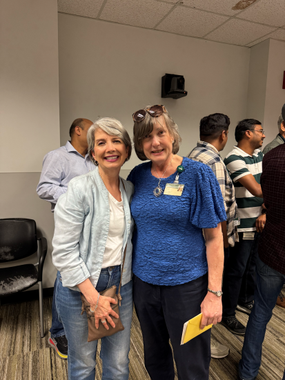Julie Decker and a friend